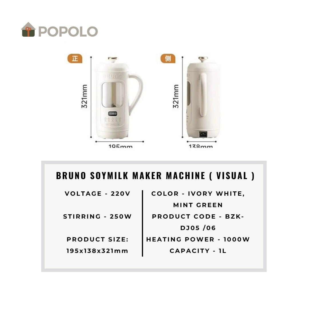 Bruno Visual Soy Milk Machine 1000ml
