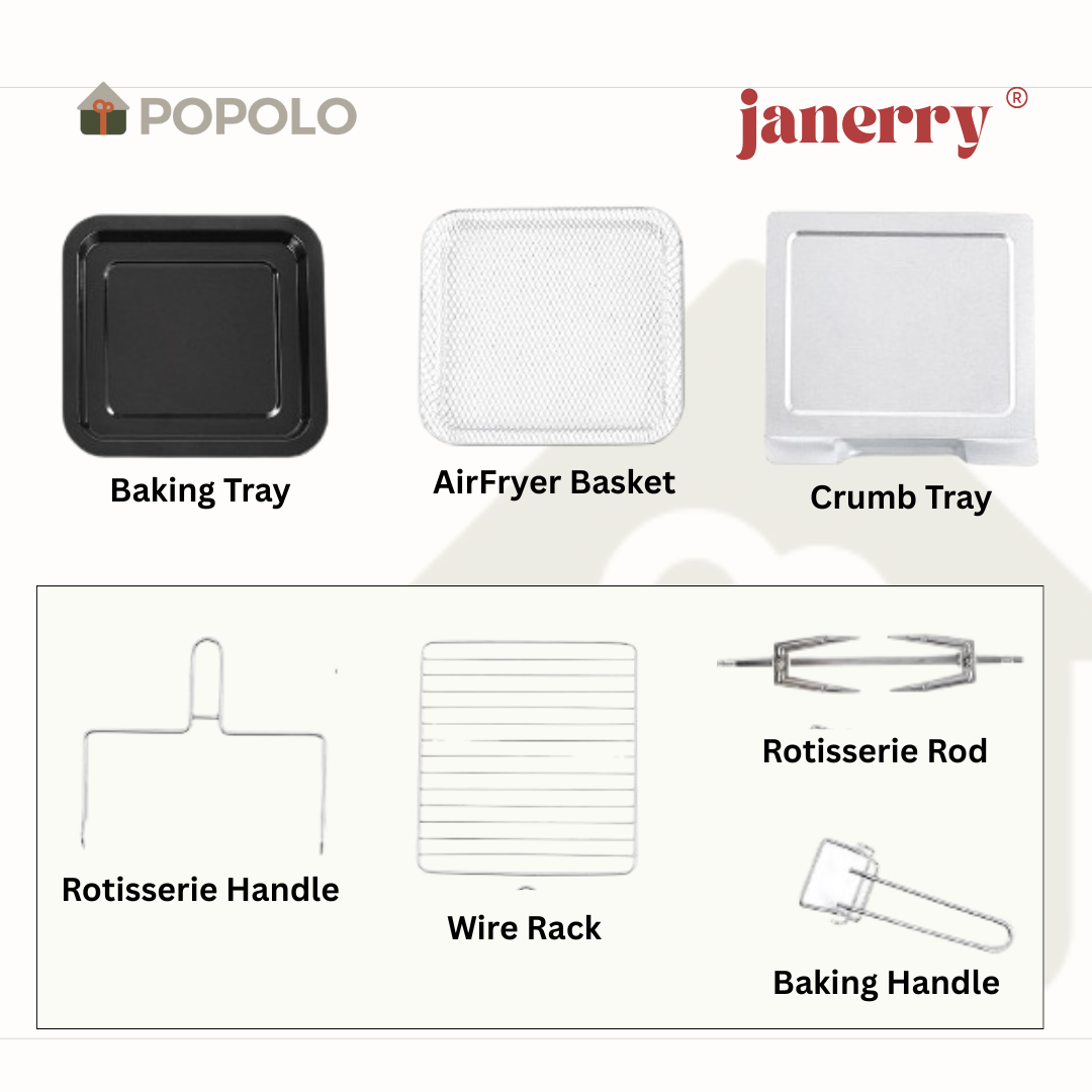Janerry 18L Woody 6in1 Air Fryer Oven