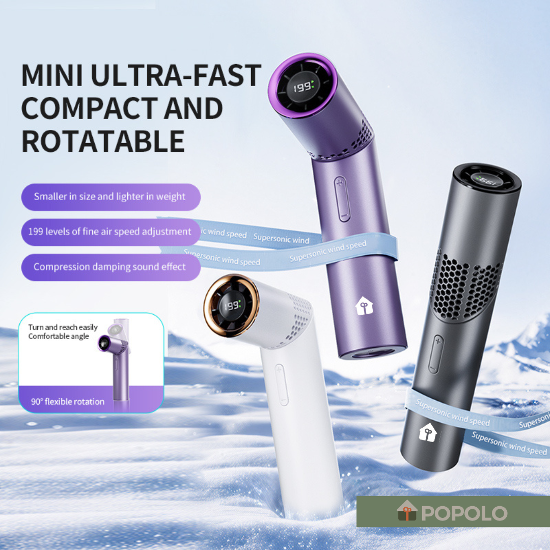 POPOLO Mini Handheld Fan Pro Cooling Portable Fan Ultra-Fast Compact And Rotatable Long Battery Life