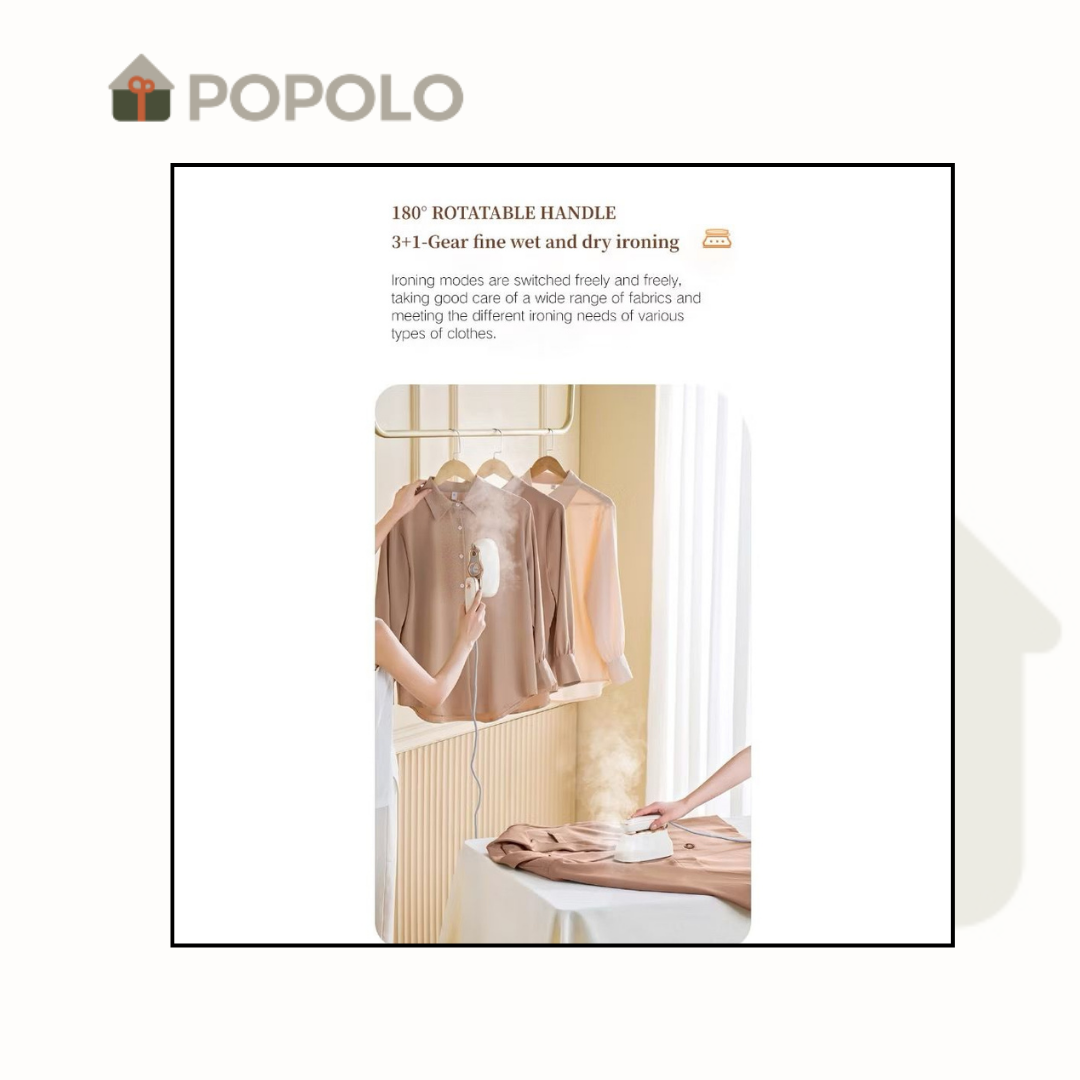 POPOLO COMBO BUNDLE SET 【JANERRY】 Air Fryer Oven  + 【POPOLO】Portable Steam Iron