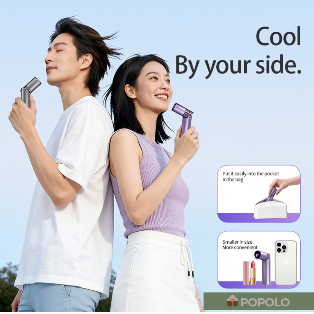 POPOLO Mini Handheld Fan Pro Cooling Portable Fan Ultra-Fast Compact And Rotatable Long Battery Life