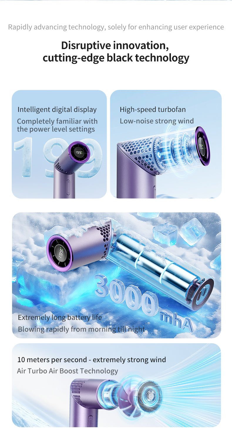 POPOLO Mini Handheld Fan Pro Cooling Portable Fan Ultra-Fast Compact And Rotatable Long Battery Life
